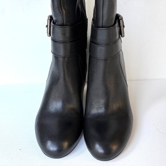 Coach Addie Leather Knee High Boots Black Heeled Side Zip Womens Size 7B - Picture 4 of 15